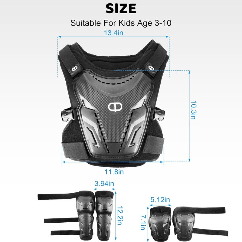 DA - Kids Dirt Bike Gear - Youth Motorcycle Riding Protective Gear Motocross Armor Suit Chest Protector for Boys Girls Mountain Biking Cycling - Image 5